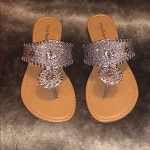 Pierre Dumas glitter sandals